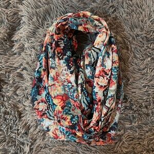 Floral infinity scarf